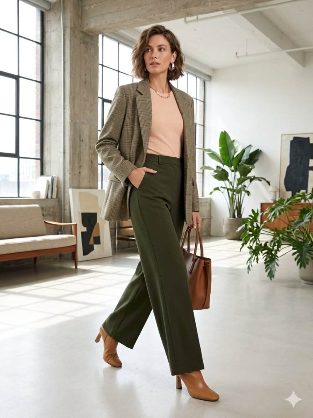 Lulus Sophisticated Company Women Size XL Sage Green Straight Leg Trouser Pants
